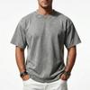 200G Washed Vintage T Shirt Men Loose Fit Cotton Short Sleeve American Style