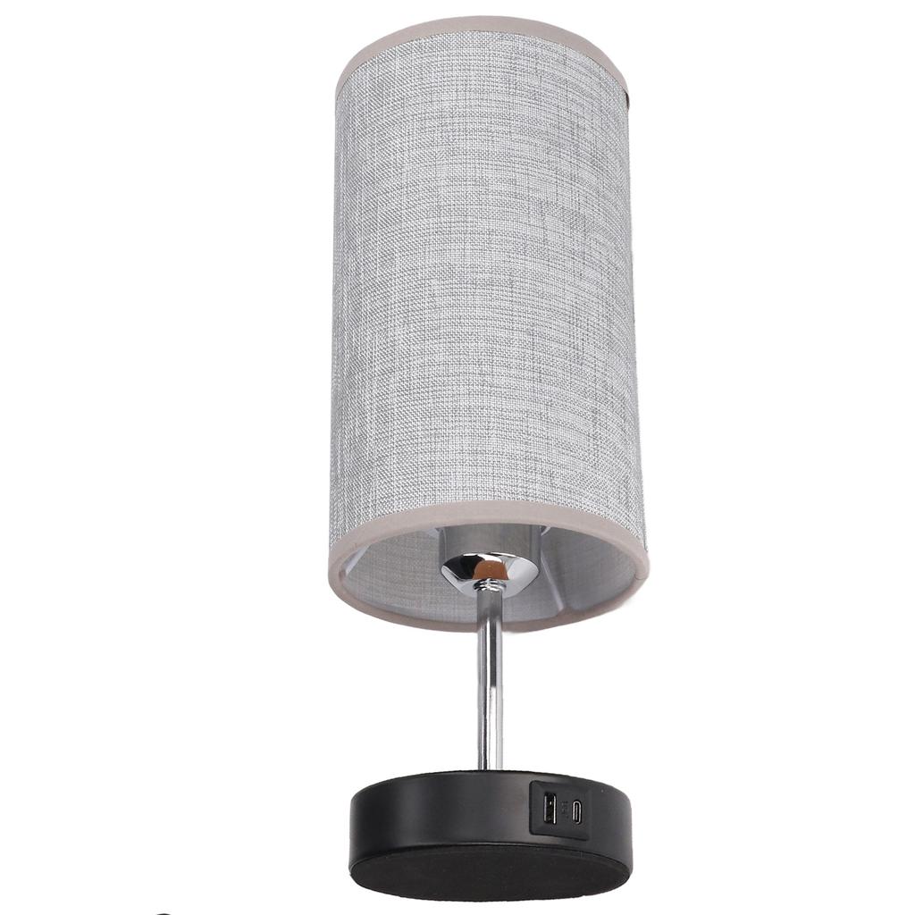 Touch Control Table Nightstand Lamp LED 3 Gear Dimmable 2 USB Ports Bedside Desk Light