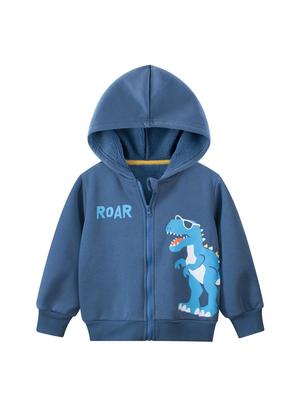 27kids Hooded Velvet-Lined Zipper Jacket for Boys - Autumn/Winter Collection