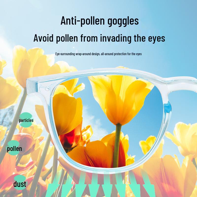 Lightweight and Stylish TR90 Large-frame Glasses with Anti-blue Light, Anti-fog, Anti-pollen, and UV Protection for Myopia.