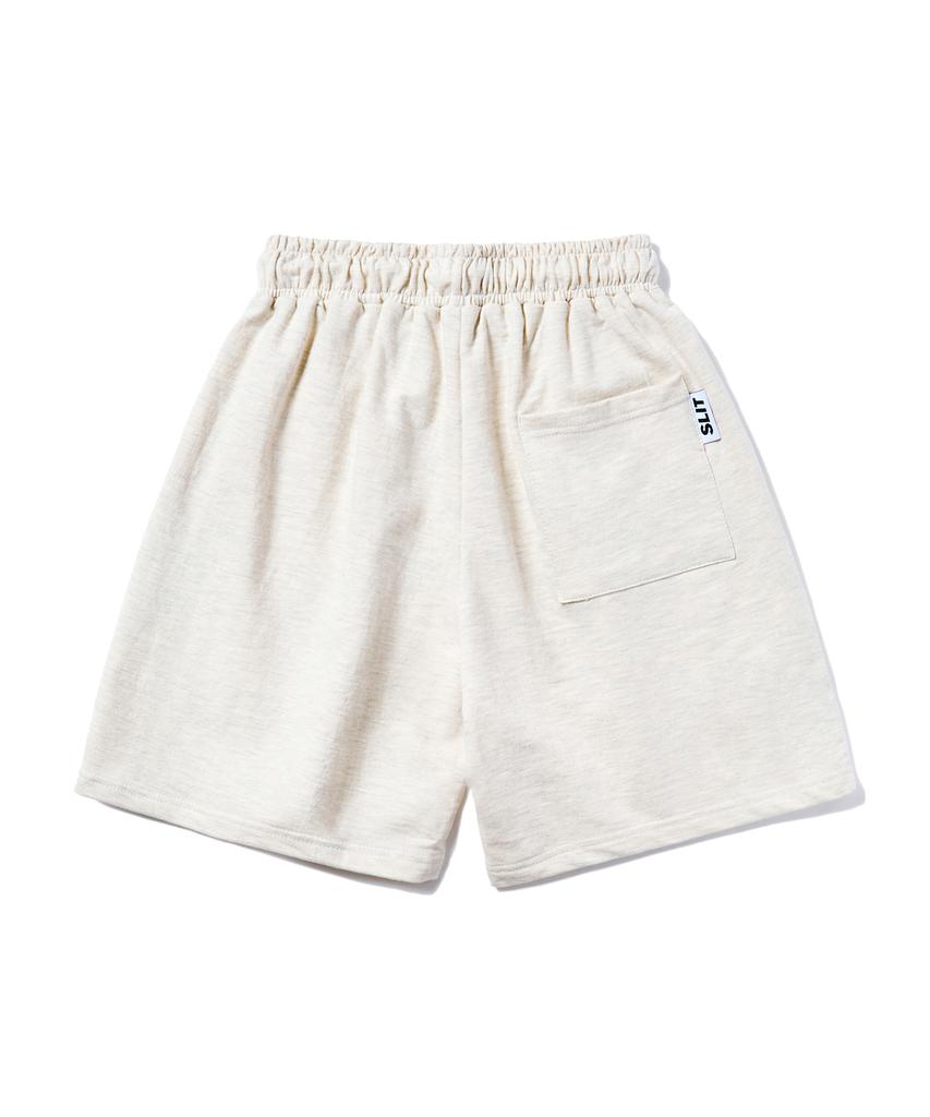 Eseulisseutyudio Lettering Sweatshirt Shorts Oatmeal