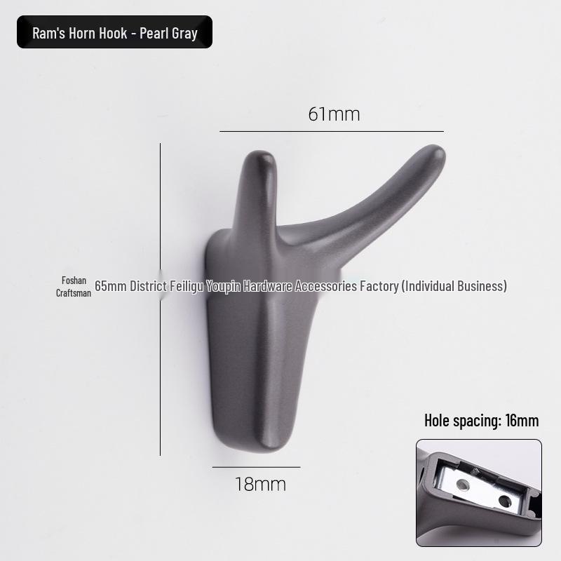 Aluminum Alloy Door Hook: Single/Double Wall, Bathroom & Kitchen Clothes Hanger