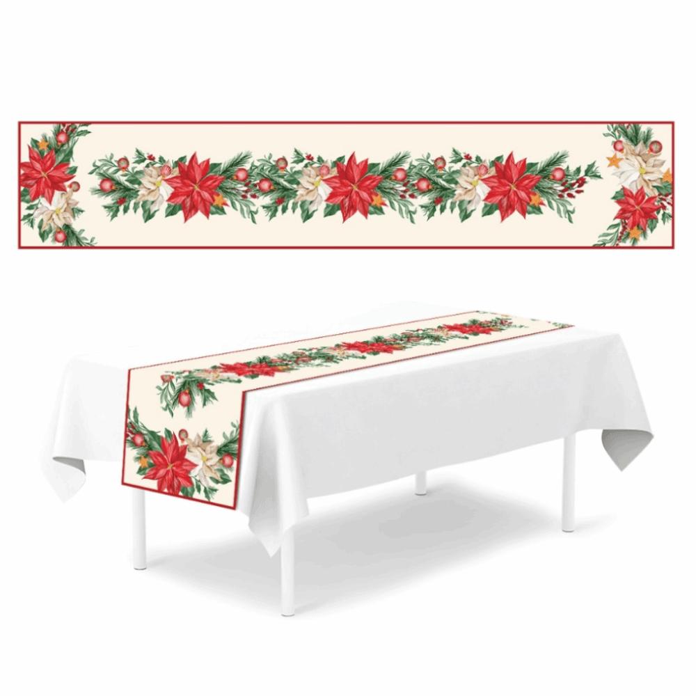 

Красный льняной праздничный декор стола в горошек Рождественские украшения Рождественская скатерть для стола Обеденный стол Type C