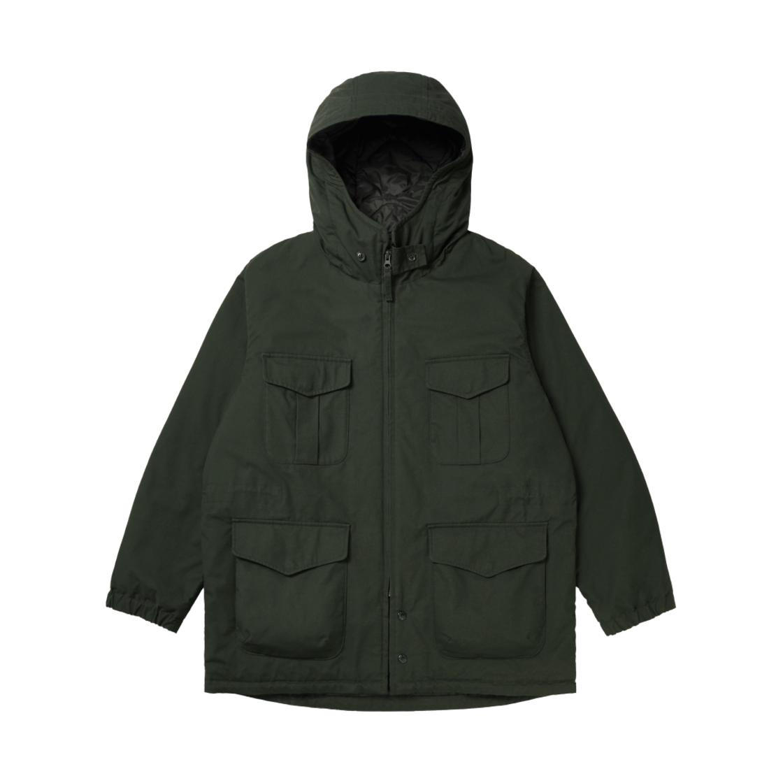UNIQLO Коллаборация с Engineered Garments Осень/Зима 23 Классическая толстовка на молнии Влагоотводящая Подкладка Средняя длина Пальто с капюшоном Унисекс Пальто Оливковый 467596-57 L black