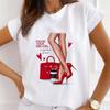 New Version Regular Short Sleeve Heart Print T-Shirt Women's Casual Short Sleeve T-Shirt women clothes