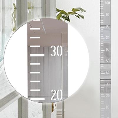 Espelho de Parede com Gráfico de Crescimento Adesivo Medidor de Altura Espelho de Parede Gráfico de Crescimento Régua de Altura Para Sala de Estar Quarto Quarto de Crianças