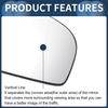 INFINAUTO Passenger Side Mirror Glass Replacement with Backing Aspherical White Glass for Volvo S60 and Volvo S80 V70 Right-side Plate, Heater,