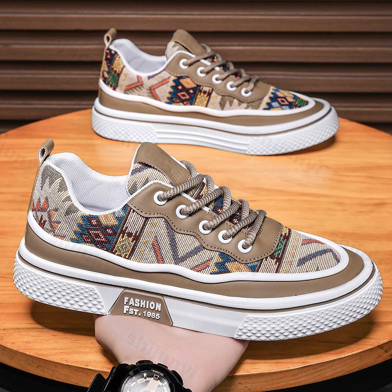 Mens Casual Sports Shoes New Outdoor High Quality Thick Sole Fashion Canvas Shoe Comfortable Breathable Luxury Men's Board Shoes