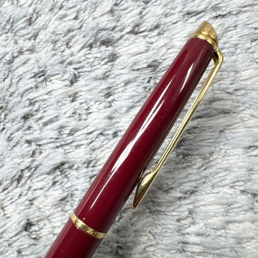 Used WATERMAN Ballpoint Pen Bordeaux Wine Red