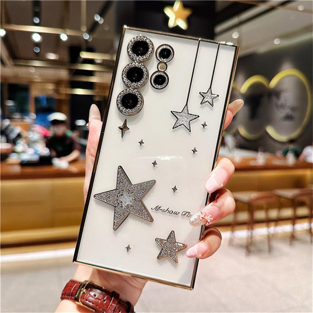 Luxury Glitter Powder Rhinestone Electroplated Mobile Phone Case Suitable for Samsung S24ultra Shell Samsung S23u Protective Case