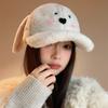 Winter Warm Thickened Sports Hat Women's Furry Warm Cute Plush Rabbit Ear Baseball Cap Outdoor Casual Hat