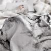 Nordic White Marble Pattern Printed Duvet Cover Set 200 x 200 With Pillowcase 2/3pcs Bedclothes Double Queen King Size Bed Linen