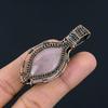 Rose Quartz Jewelry, 999 Copper Wire Wrapped Pendant Handmade Gemstone Jewelry, Gifts For Wife Brand New Pendant