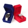 Watch Box Fashion Velvet Round Corner Smartwatch Clock Storage Case Jewelry Accessories Business Packaging Boxes