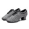 Leopard Latin Dance Shoes Jazz Tango Salsa Woman Modern Ballroom Dance Shoes Teacher Shoes 3.5cm/5cm Heels Dance Sneakers