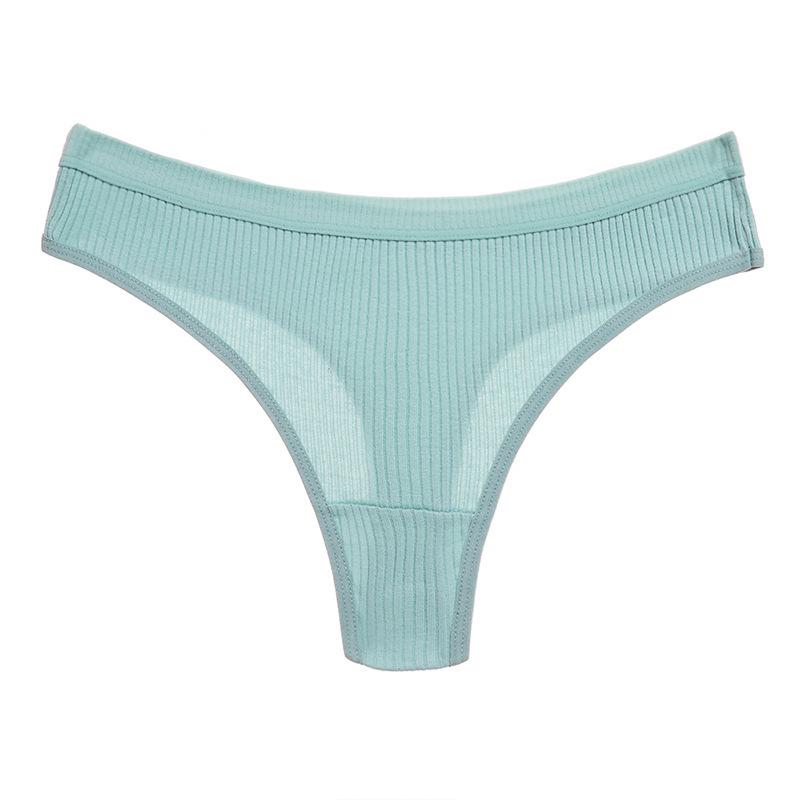 5 Pieces Pure Cotton Sexy Thong Women's Low Waist Women's Comfortable and Breathable T-shaped Underwear Women's Thong Underwear