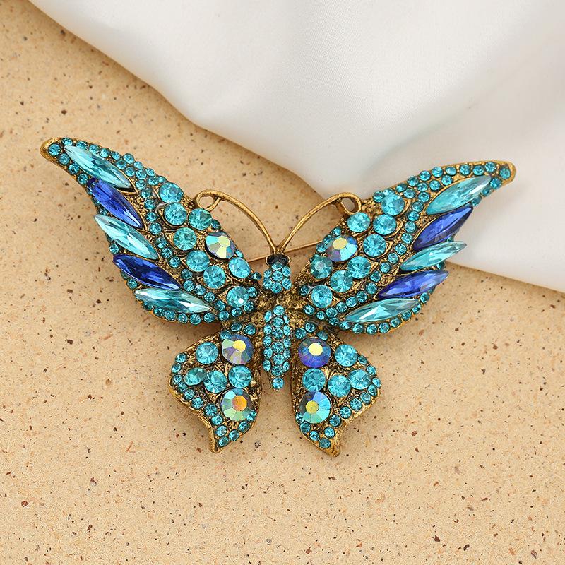 SKEDS Luxury Elegant Rhinestone Butterfly Brooches Pins For Women Men Fashion Vintage Wedding Party Jewelry Accessories Gift