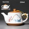 Ceramic Teapot, Chinese Kungfu Teaware, Small Tea Maker, Hand Grip Pot, Household Porcelain for Cha Drinkware