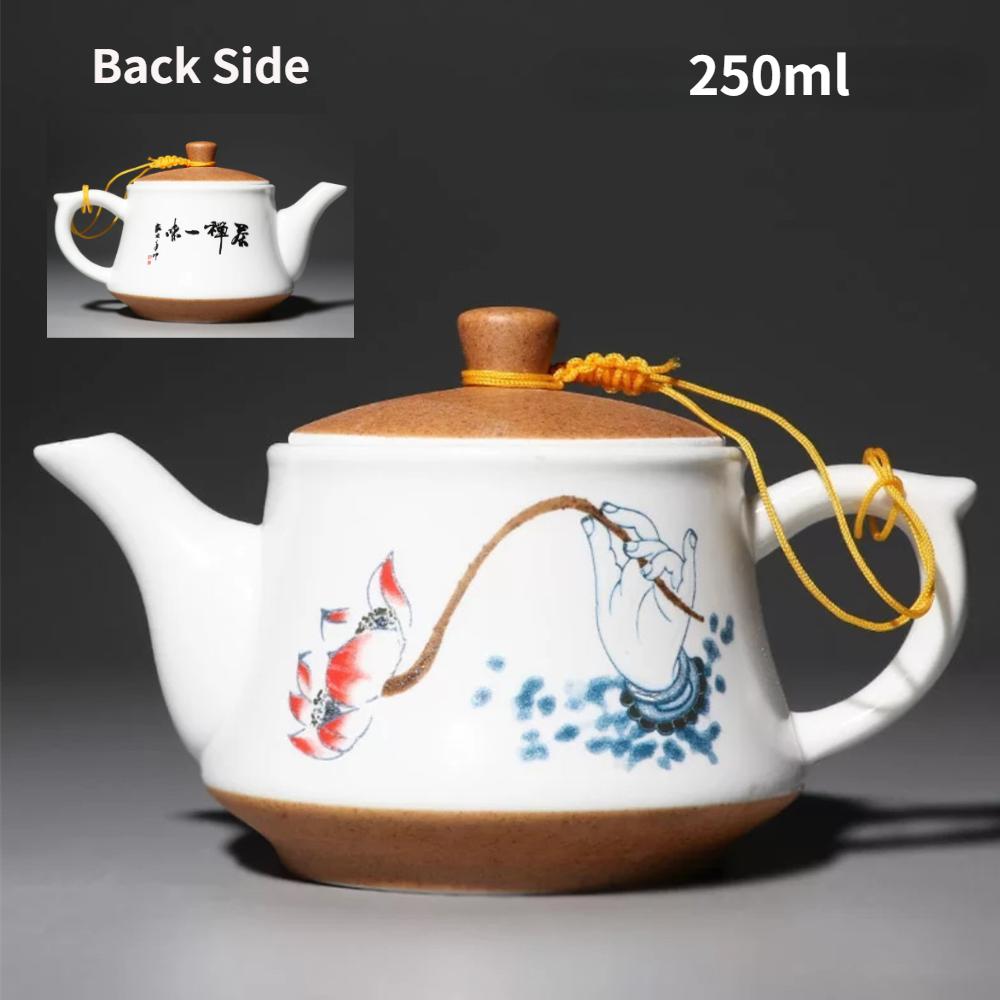 Ceramic Teapot, Chinese Kungfu Teaware, Small Tea Maker, Hand Grip Pot, Household Porcelain for Cha Drinkware