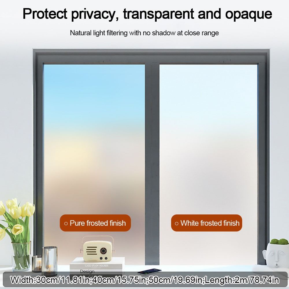 Removable Window Privacy Film Static Cling Window Stickers Frosted Glass Stickers  Glass Windows
