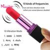 Mujer masturbación lápiz labial forma USB carga velocidad vibrador 10 estimulador del punto G mujeres sexo