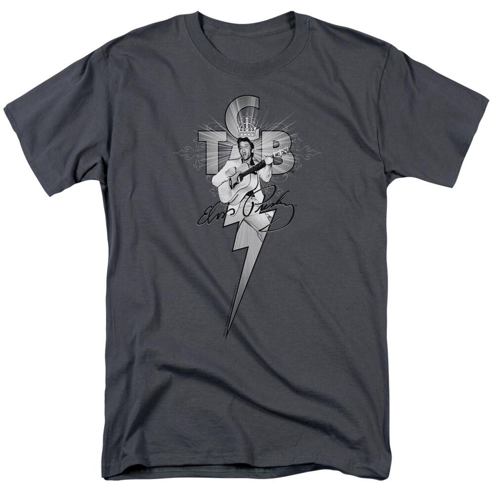 

Elvis Presley TBC Ornate T Shirt Mens Licensed The King Tee Charcoal L
