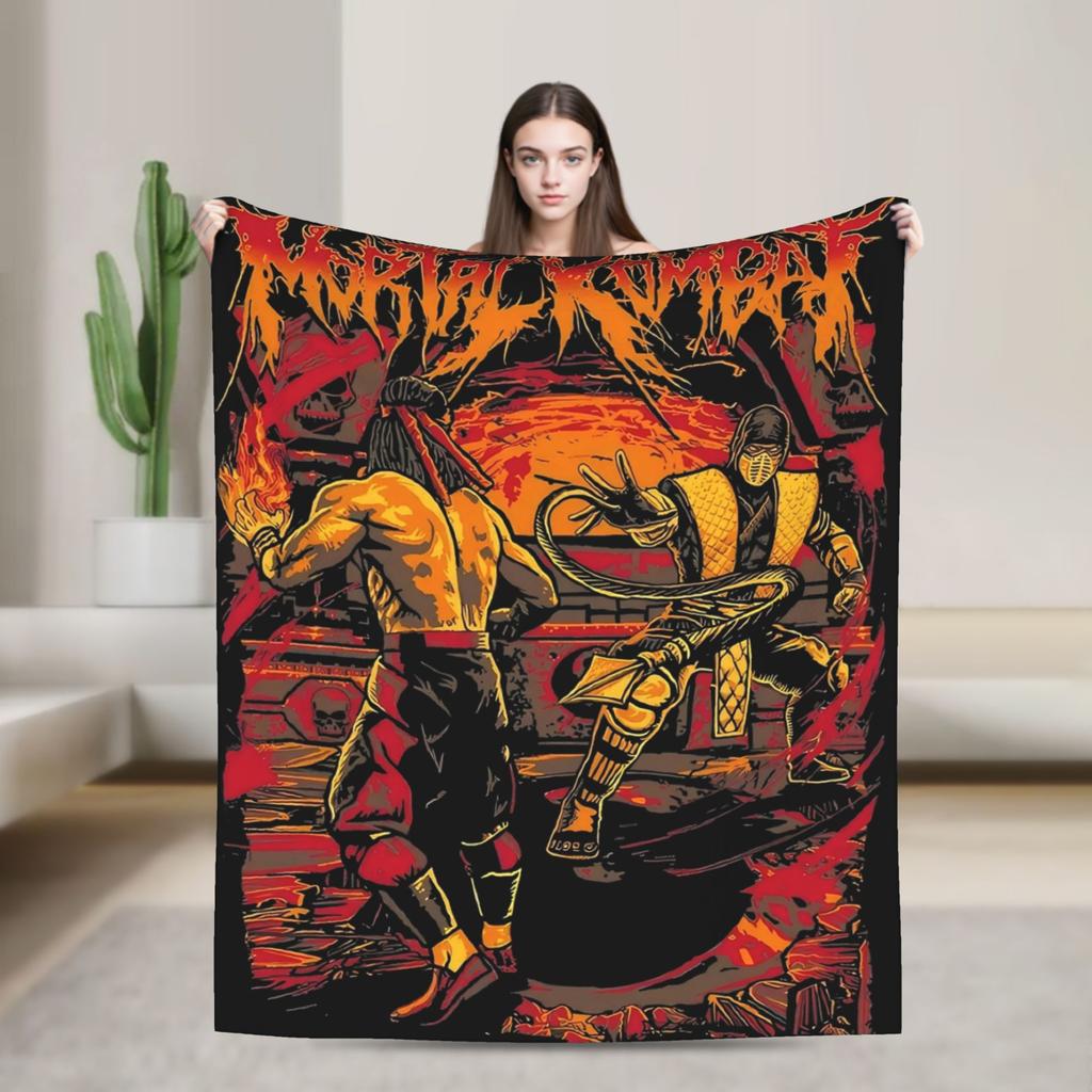 Mortal Kombat II Blanket Fleece Awesome Soft Throw Blanket for Chair Covering Sofa Spring/Autumn