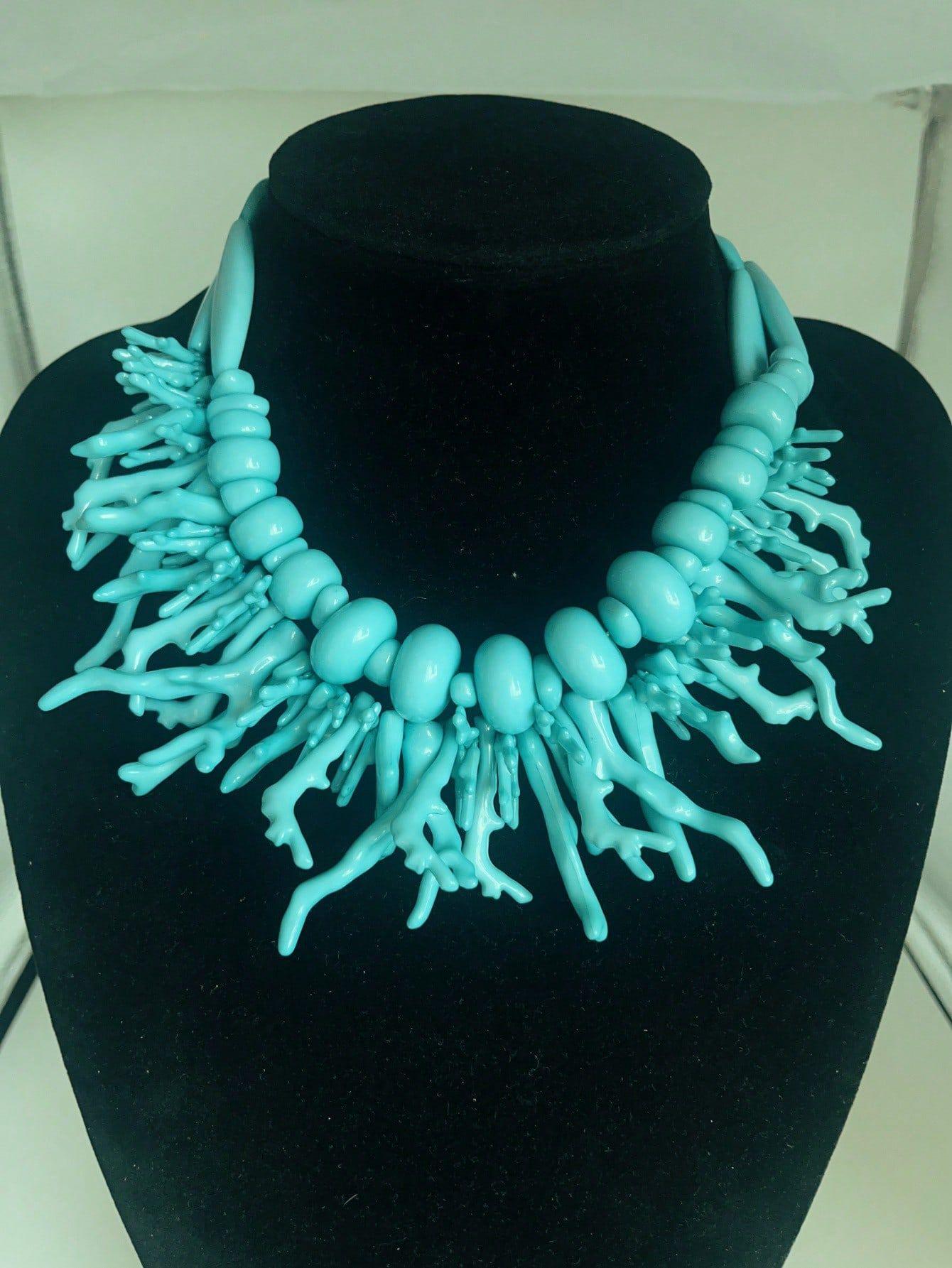 

Богемное двухслойное ожерелье из смолы и красного коралла для женщин