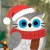 Winter Snowflakes Candy Decor Cute Christmas Owl Window Sticker, Snowy Branch Glass Decal, Waterproof Self Adhesive Seasonal Wall Art Xmas for Holiday