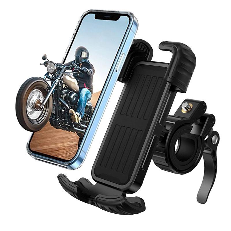 Upgraded Metal Bicycle Cell Phone Mount Universial Phone Holder for Bike Motorcycle Aluminium alloy+ABS чёрный