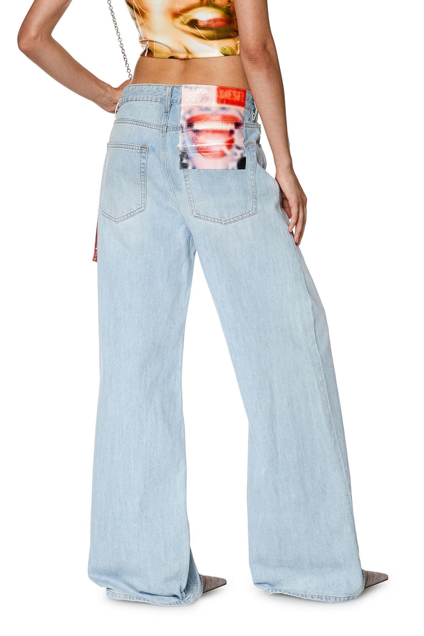 

Diesel Women s Loose Fit Denim Pants, Size 23, Indigo Blue, A1222909I12