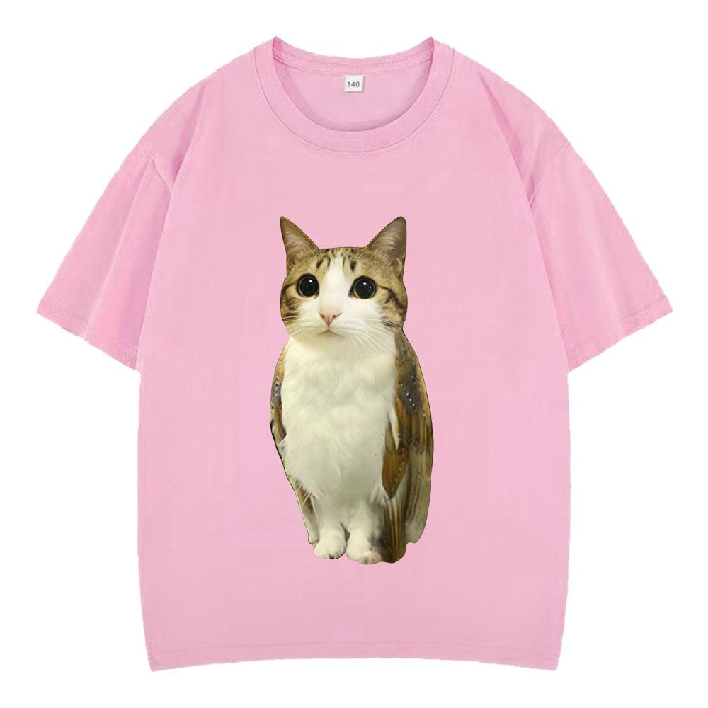 Cat Owl Funny Meowl Meme Brainrot Graphic Tshirts Unisex Unisex Fashion Short Sleeves Tshirt Cotton Oversized T Shirts Streetwear