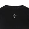 SURGERY Asymmetrical Metal Clover Logo Crop T-Shirt Black