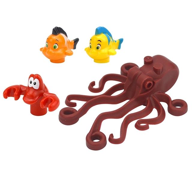 MOC City Animal Building Block Figures Goat Sheep Eagle Owl Panda Parrot Seagull Penguin Zoo Fram Accessories Bricks Toy Gift