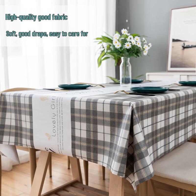 Elegant Stripe Waterproof PVC Tablecloth