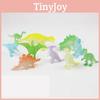 Vibrant 16pcs Jurassic World Dinosaurs Glow In The Dark Luminous Miniature Toy Set