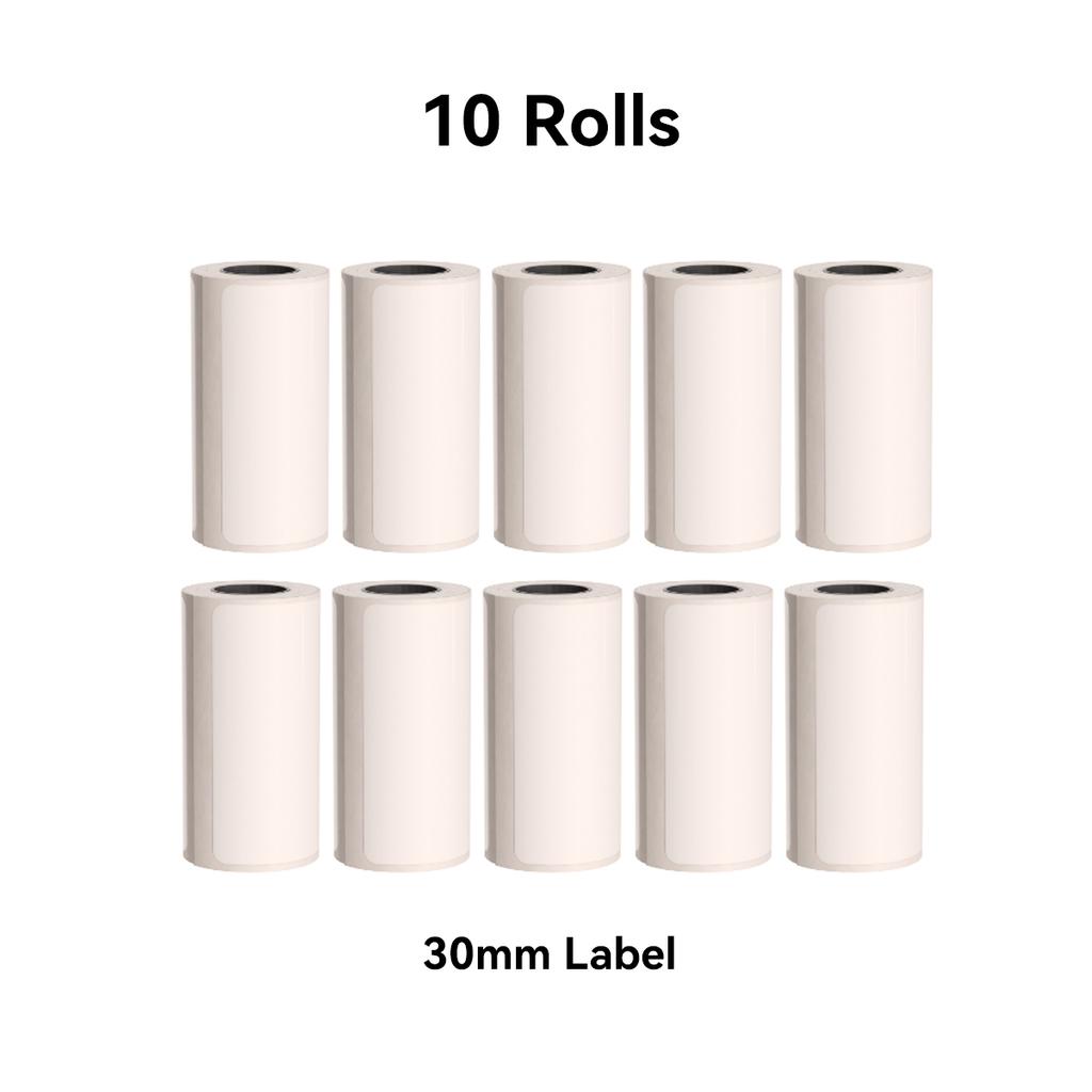 15mm 30mm Color Sticker Label White Thermal Label 57mm BPA Free for Peripage A6 Cute Cat C9 Paperang P1 Phomemo T02 Junk Jingle