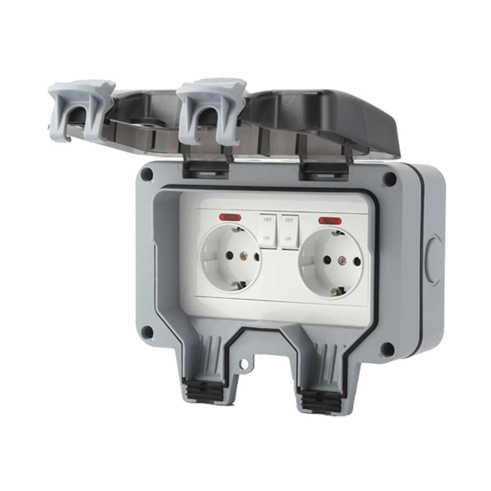 

Міцна та безпечна вулична розетка з кришкою, що замикається, атмосферостійка розетка IP66 європейського стандарту, розроблена для зовнішнього використання