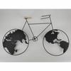 Décoration Murale - Métal - Bicyclette - Noir - 74 X 10 X 43,5 Cm - Style Loft