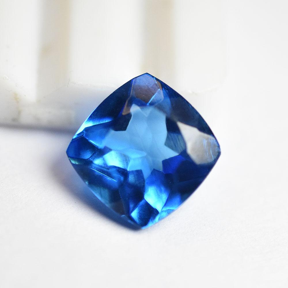 Natural Blue Sapphire Loose Gemstone 7.55 ct Square Cushion Cut September Birthday Birthstone