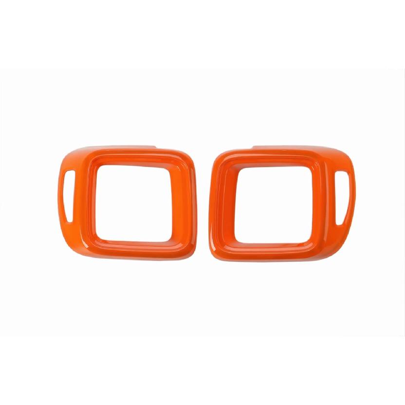 

Накладка на задний фонарь автомобиля для Jeep Renegade 2016 2017 2018 2022, лампа на капот, защита заднего фонаря, аксессуары для украшения Orange 2pieces