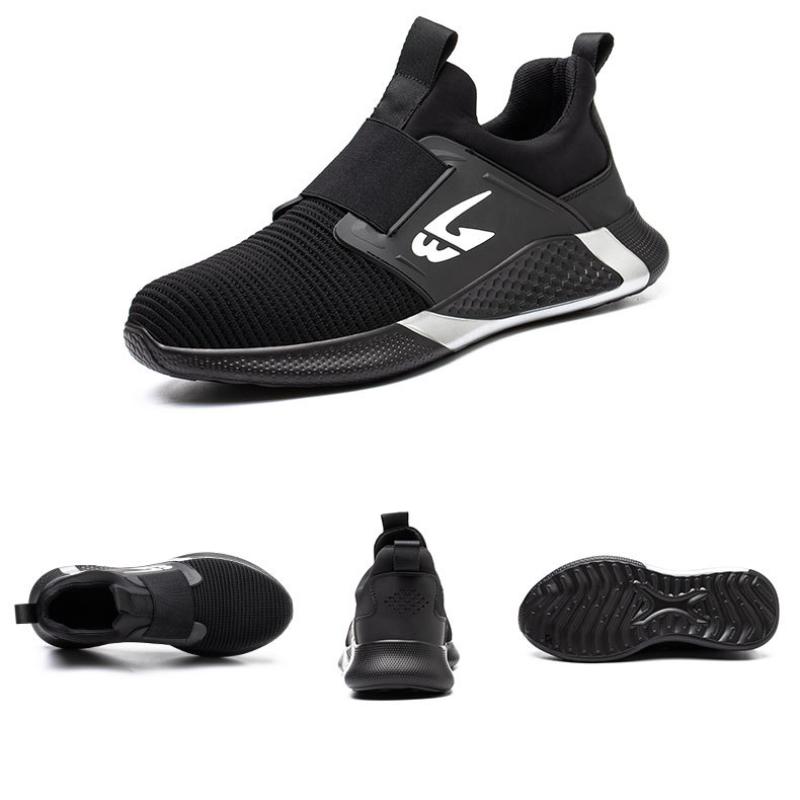 Fashion Men Protect Safety Work Shoes for Men Anti-Puncture Safety Shoes Steel Toe Construction Working Boots Breathable Safety Sneakers