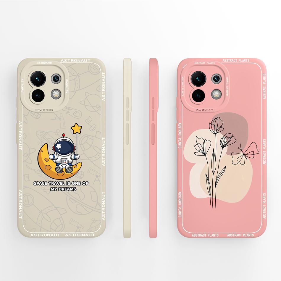 Etui do Xiaomi Mi 11 Lite 5G NE Etui na telefon Mi 11 Youth Elegancki tył do Xiaomi 11 Lite Mi11 Miękkie płynne silikonowe Funda