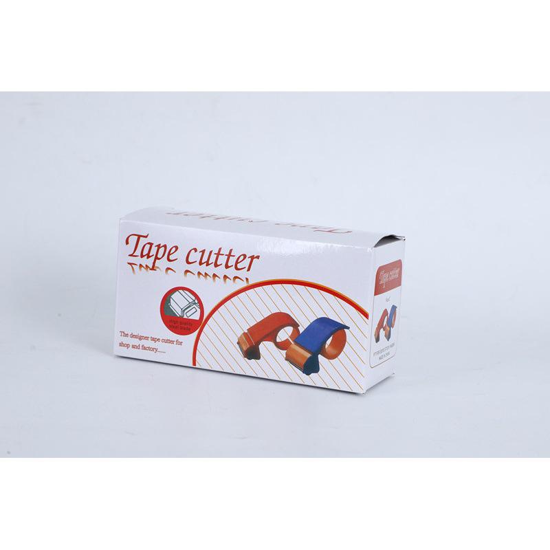 Transparent Tape Dispenser with Large and Small Cutter for Packaging and Sealing