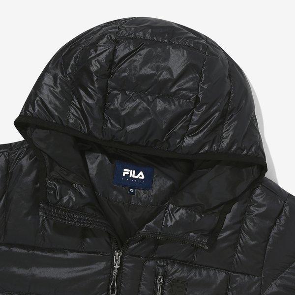 Fila Men S gloSSy ripStop Lightweight Hooded Down Jacket