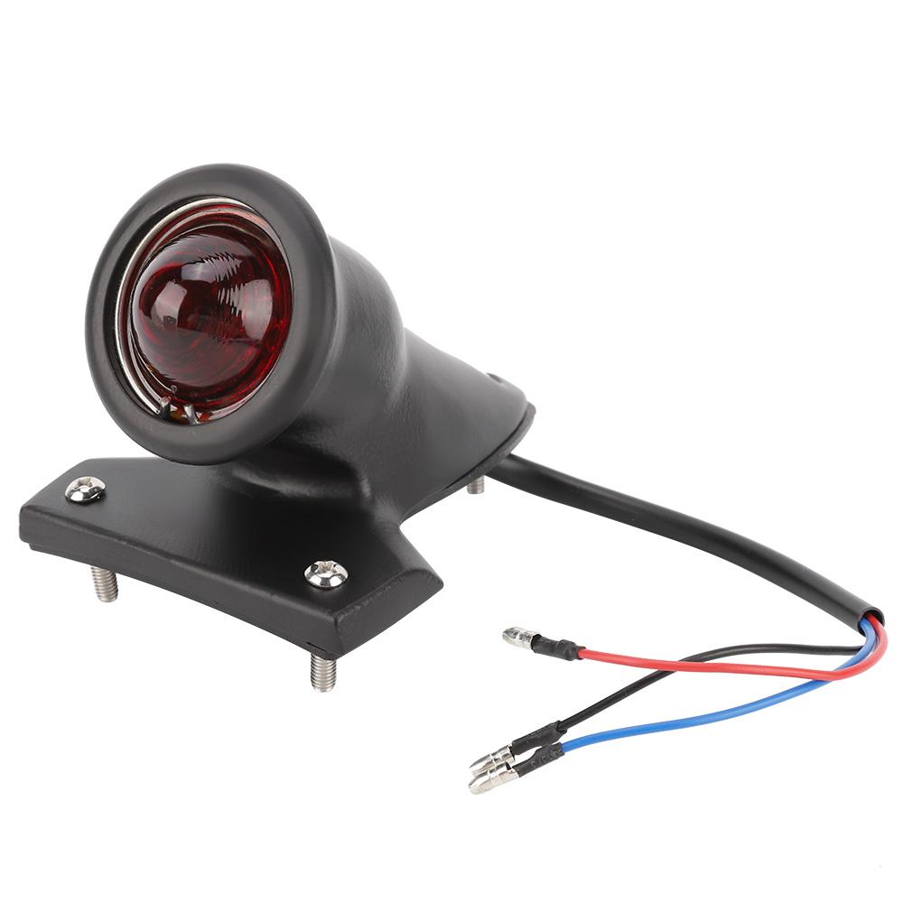 Universal Motorcycles Plating Retro Taillights Tail Brake light Lamp Black SLJ W042B