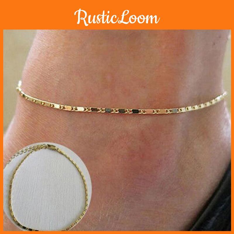Summer Beach Foot Jewelry Bohemian Arrow Sequin Snake Bone Anklet Independent Packaging