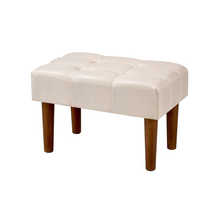 VECELO Ottoman Suitable for and Shoe for Children Footstool, 50x28x33cm, Compact, Cotton-Linen Material, Sofas, Footrests, Replacements, Stylish,