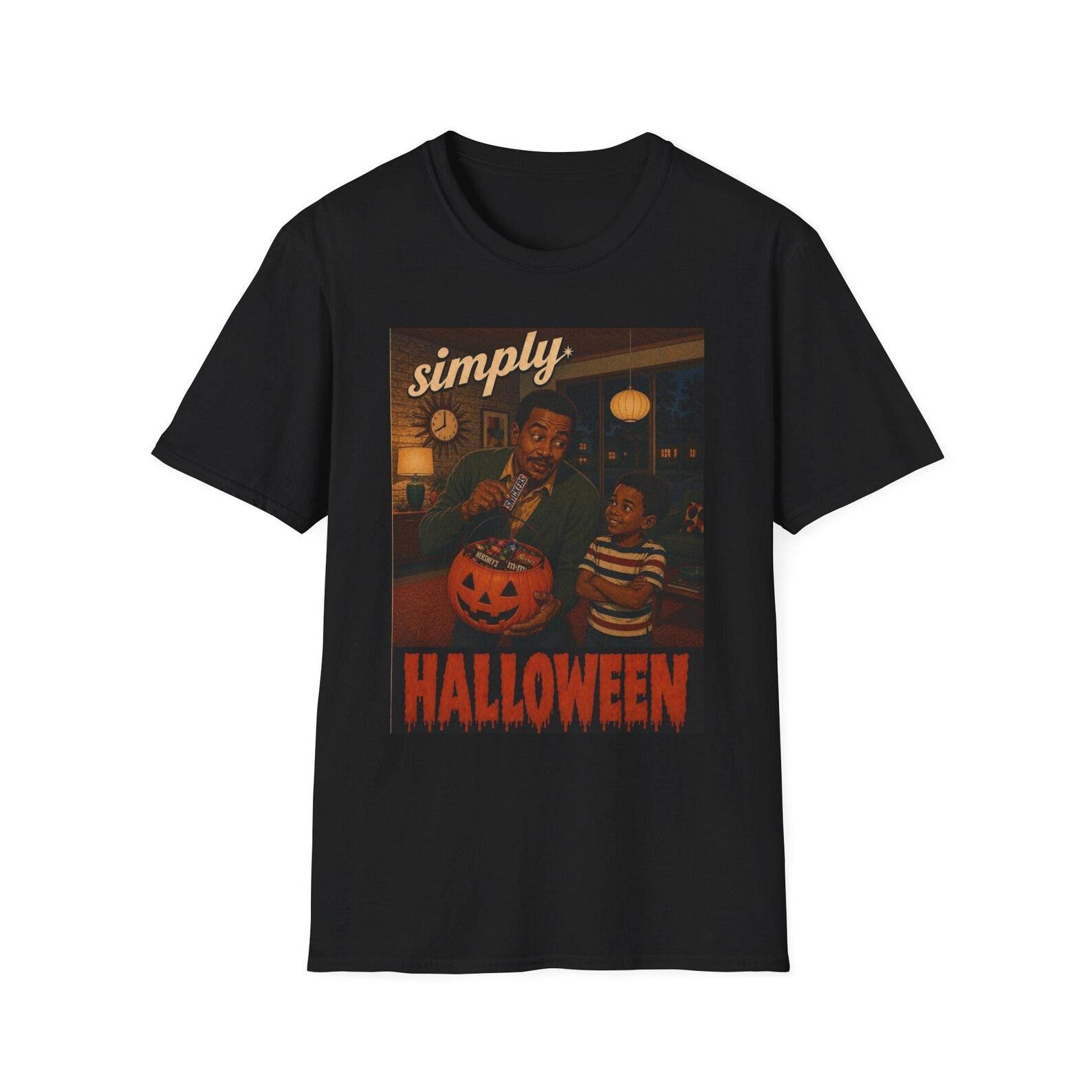 Simply Halloween T-Shirt | Vintage father Pumpkin Night Illustration XL