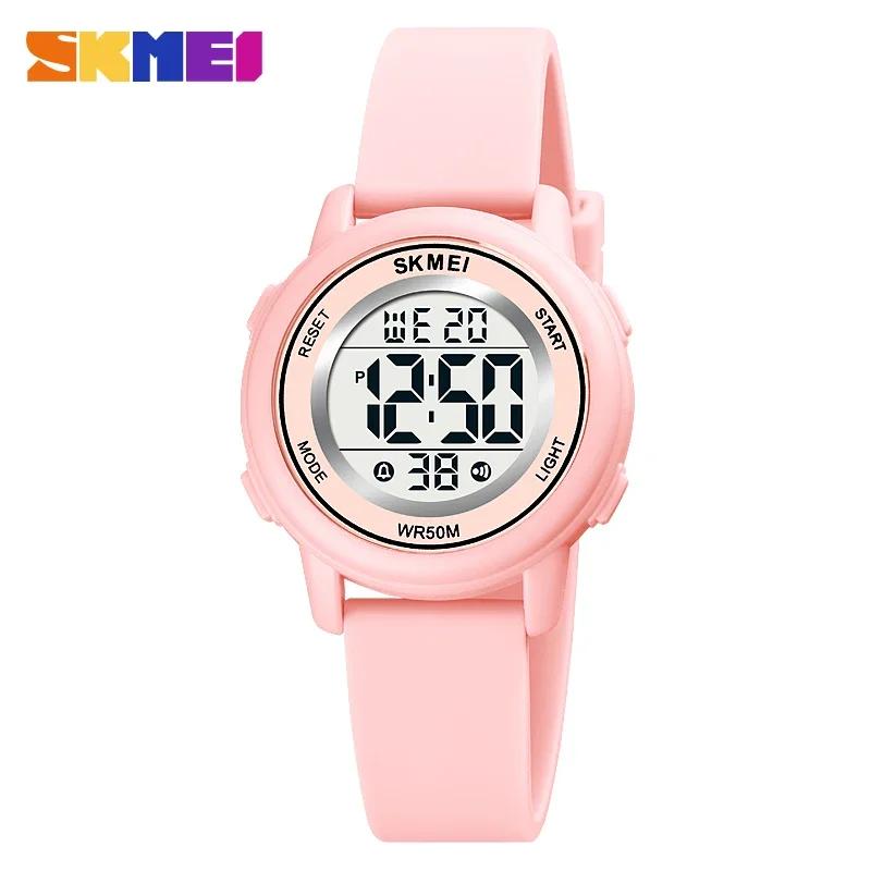 SKMEI Wodoodporny Alarm Dziecięcy Zegarek montre enfant Chłopcy Dziewczynki Sportowy Zegarek Dziecięcy Kolorowy LED Cyfrowy Zegarek Dziecięcy na Nadgarstek 1721